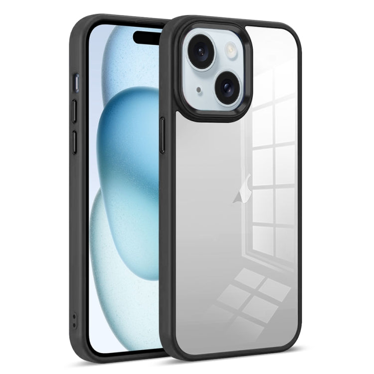 For iPhone 15 Plus Colorful Armor Transparent Phone Case