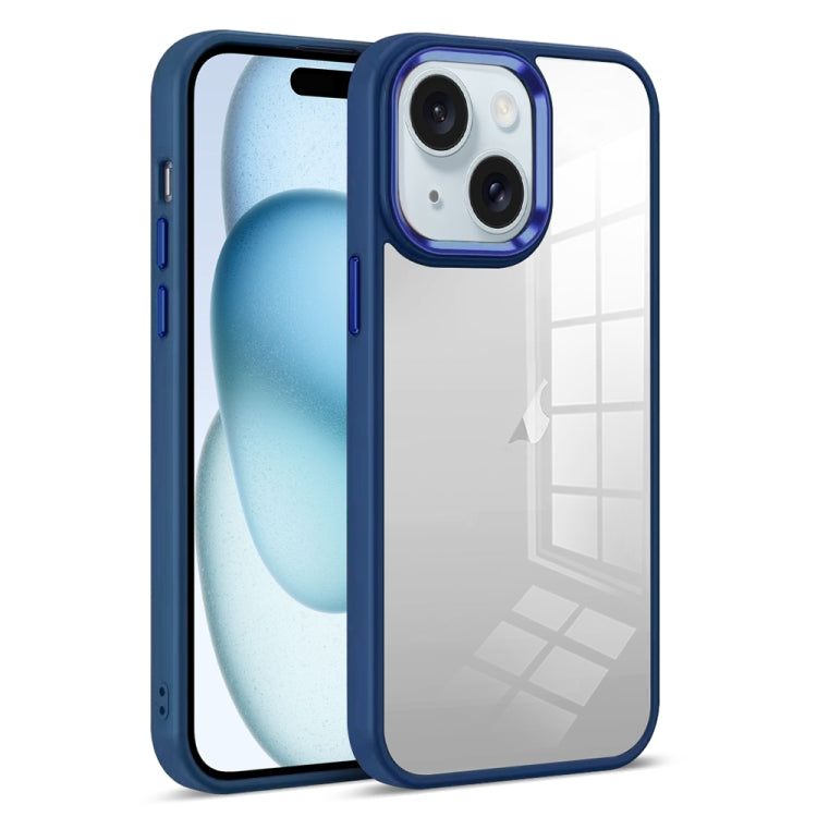 For iPhone 15 Plus Colorful Armor Transparent Phone Case
