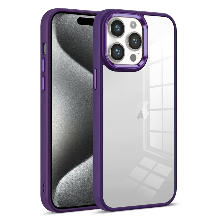 For iPhone 15 Pro Max Colorful Armor Transparent Phone Case