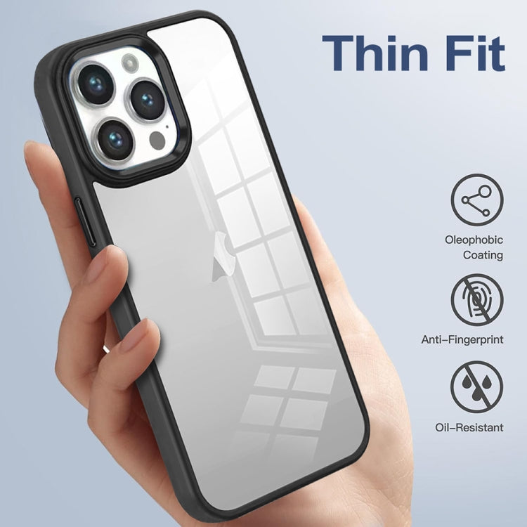 For iPhone 15 Pro Colorful Armor Transparent Phone Case