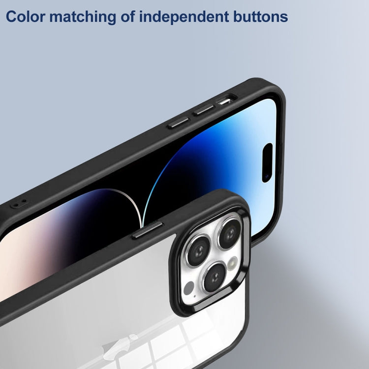 For iPhone 15 Pro Max Colorful Armor Transparent Phone Case