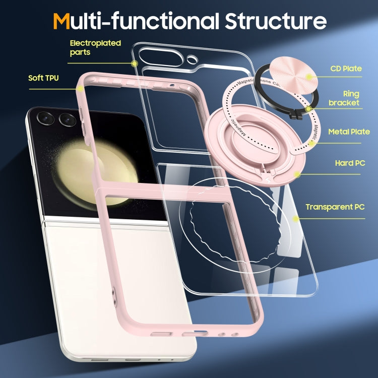 For Samsung Galaxy Z Flip5 Magnetic Rotating Ring Holder Phone Case