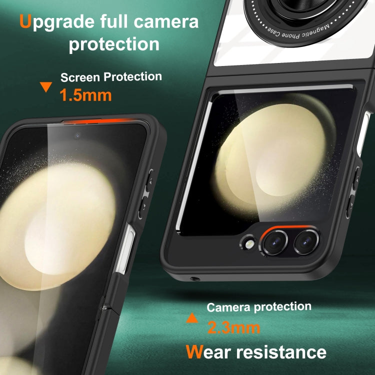 For Samsung Galaxy Z Flip5 Magnetic Rotating Ring Holder Phone Case