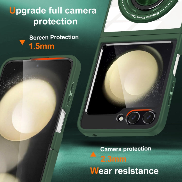 For Samsung Galaxy Z Flip5 Magnetic Rotating Ring Holder Phone Case
