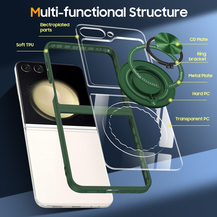 For Samsung Galaxy Z Flip5 Magnetic Rotating Ring Holder Phone Case