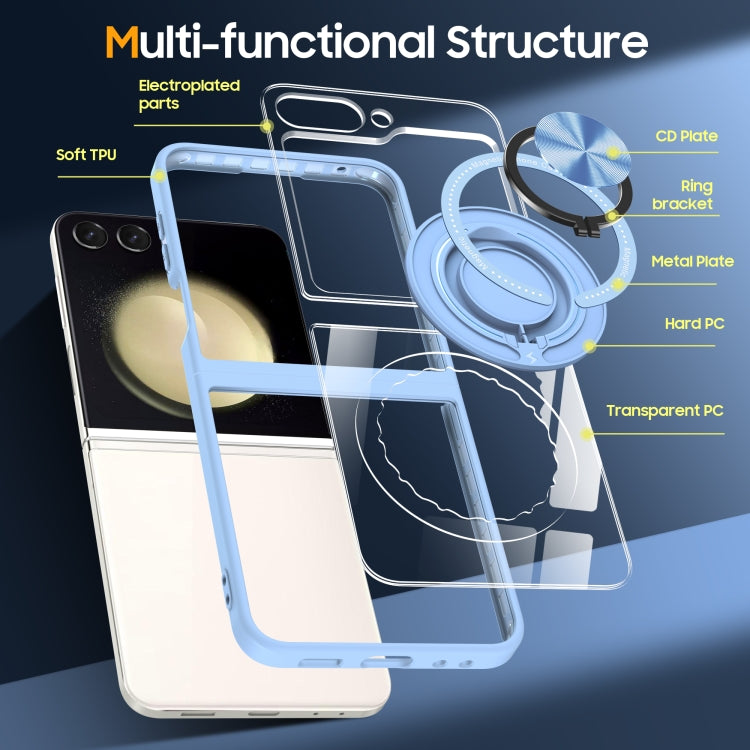 For Samsung Galaxy Z Flip5 Magnetic Rotating Ring Holder Phone Case