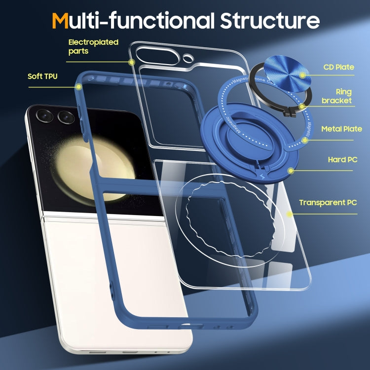 For Samsung Galaxy Z Flip5 Magnetic Rotating Ring Holder Phone Case