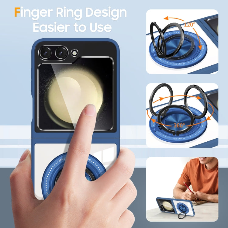 For Samsung Galaxy Z Flip5 Magnetic Rotating Ring Holder Phone Case