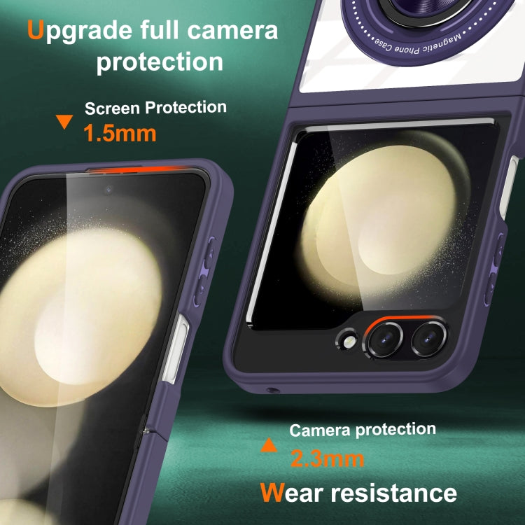 For Samsung Galaxy Z Flip5 Magnetic Rotating Ring Holder Phone Case