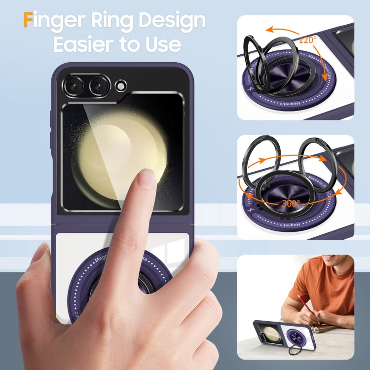 For Samsung Galaxy Z Flip5 Magnetic Rotating Ring Holder Phone Case