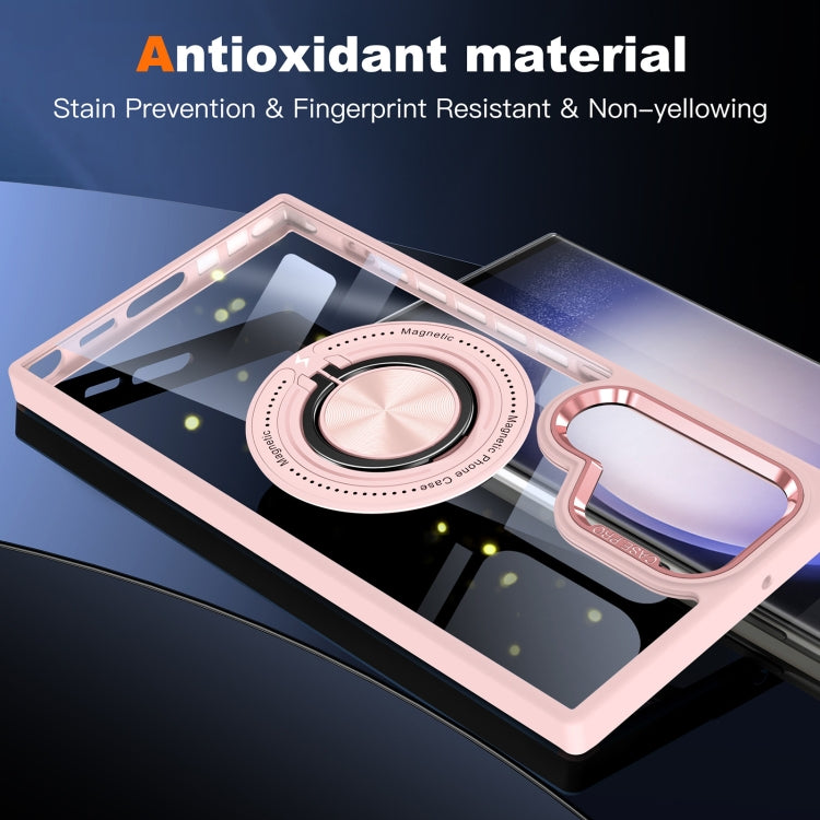 For Samsung Galaxy S24 Ultra 5G Magnetic Rotating Ring Holder Phone Case