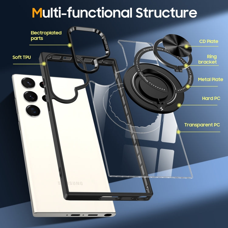 For Samsung Galaxy S24 Ultra 5G Magnetic Rotating Ring Holder Phone Case