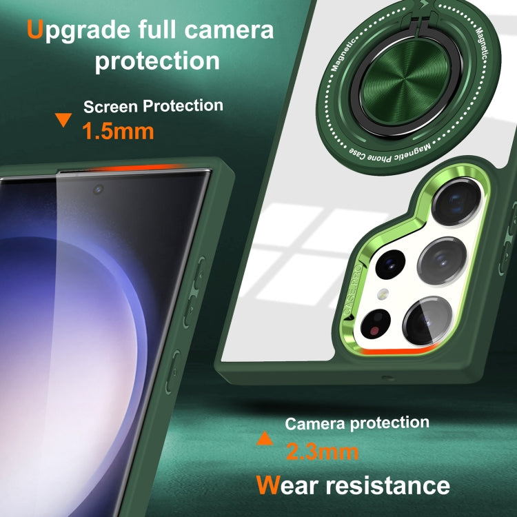 For Samsung Galaxy S24 Ultra 5G Magnetic Rotating Ring Holder Phone Case