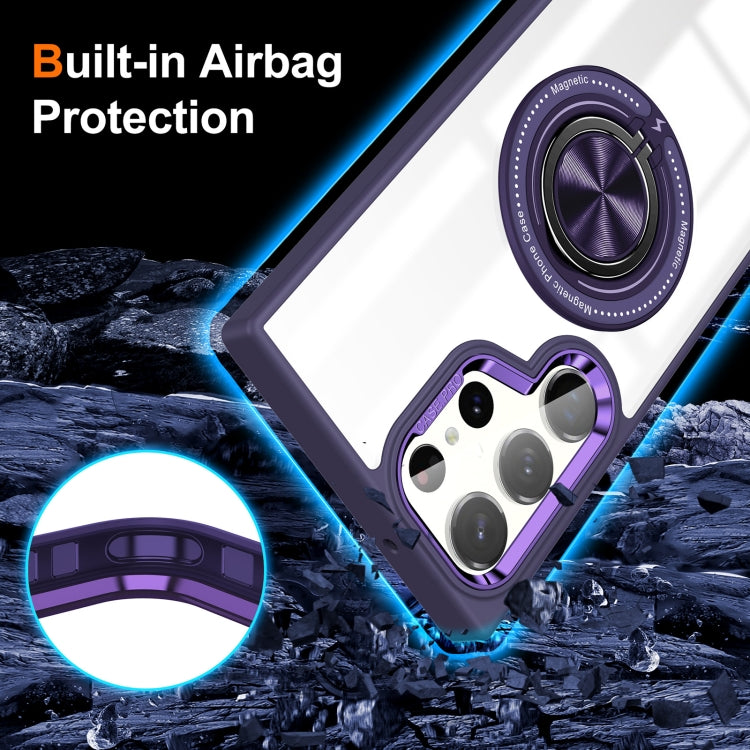 For Samsung Galaxy S24 Ultra 5G Magnetic Rotating Ring Holder Phone Case
