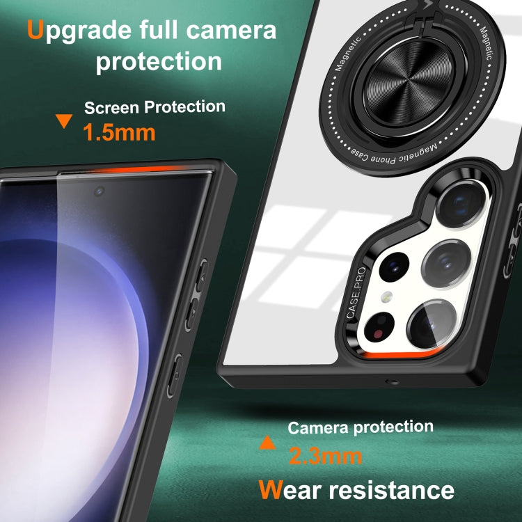 For Samsung Galaxy S23 Ultra 5G Magnetic Rotating Ring Holder Phone Case