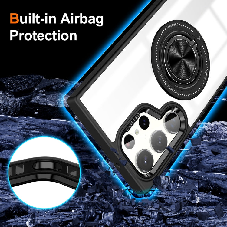 For Samsung Galaxy S23 Ultra 5G Magnetic Rotating Ring Holder Phone Case