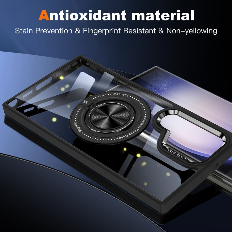 For Samsung Galaxy S23 Ultra 5G Magnetic Rotating Ring Holder Phone Case