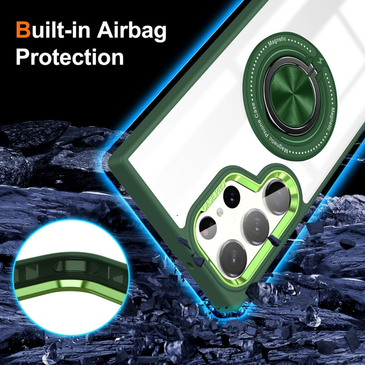 For Samsung Galaxy S23 Ultra 5G Magnetic Rotating Ring Holder Phone Case