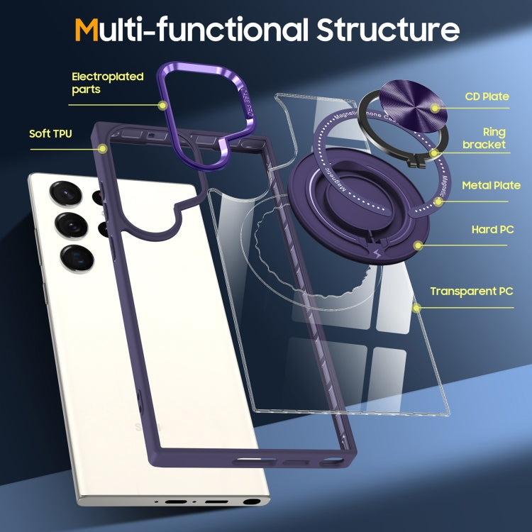 For Samsung Galaxy S23 Ultra 5G Magnetic Rotating Ring Holder Phone Case