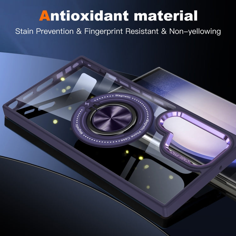 For Samsung Galaxy S23 Ultra 5G Magnetic Rotating Ring Holder Phone Case