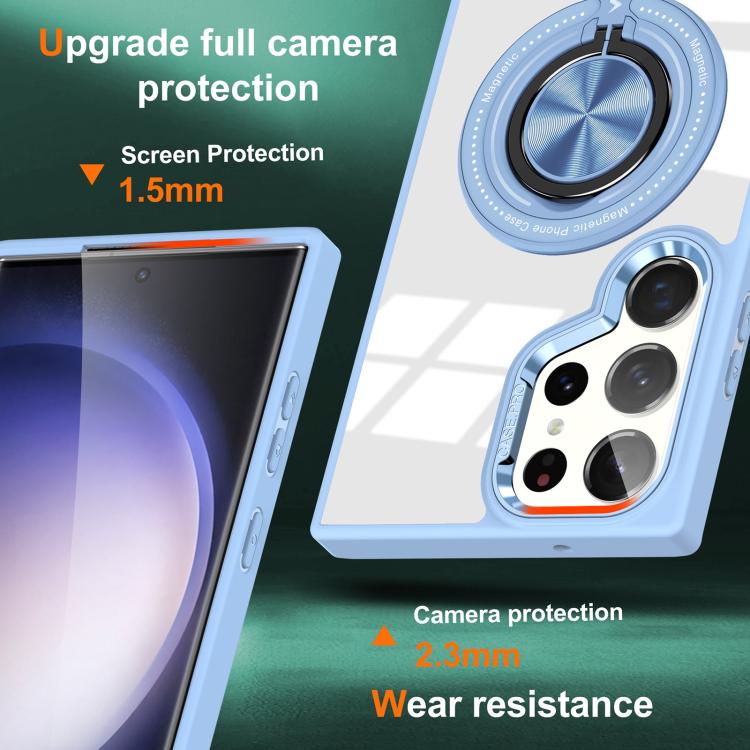 For Samsung Galaxy S25 Ultra 5G Magnetic Rotating Ring Holder Phone Case
