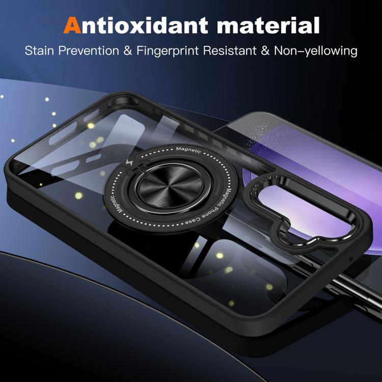 For Samsung Galaxy S25 5G Magnetic Rotating Ring Holder Phone Case