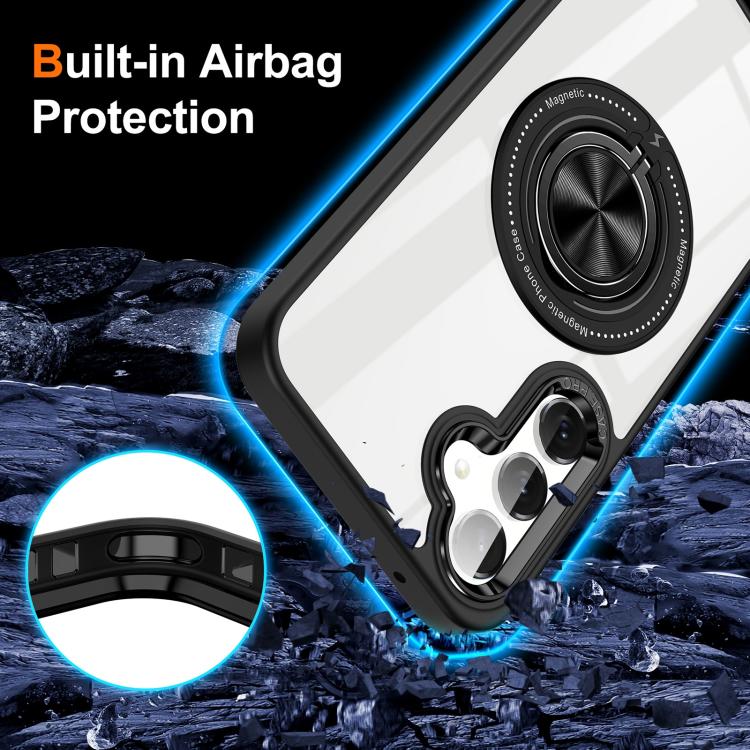 For Samsung Galaxy S25 5G Magnetic Rotating Ring Holder Phone Case