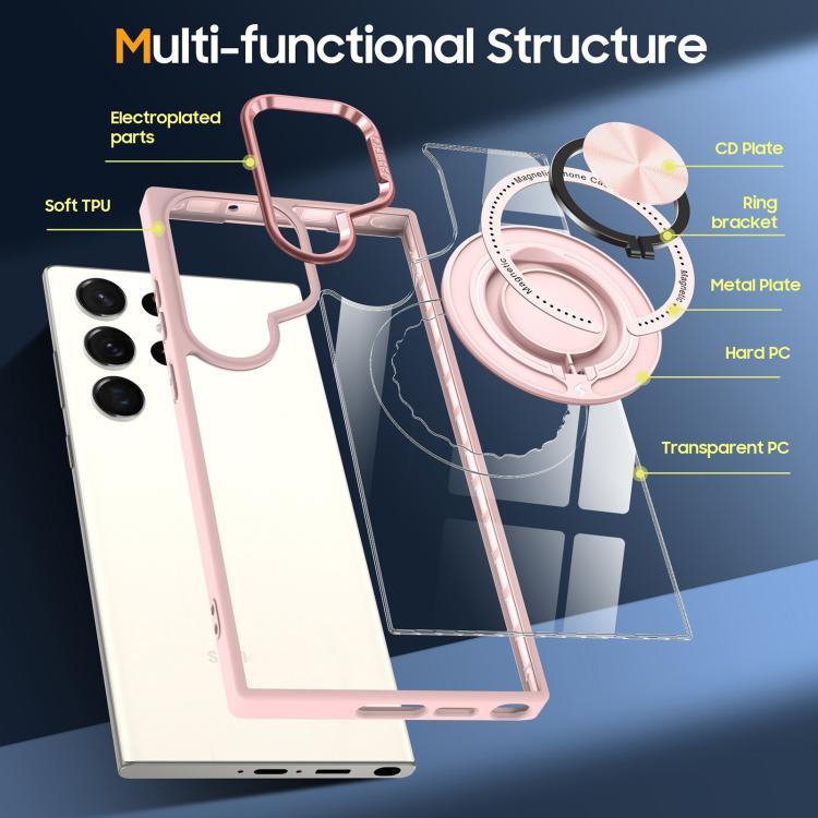 For Samsung Galaxy S26 Ultra 5G Magnetic Rotating Ring Holder Phone Case