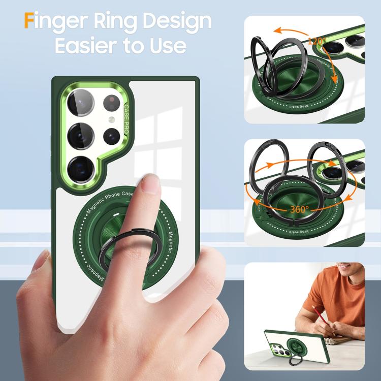 For Samsung Galaxy S26 Ultra 5G Magnetic Rotating Ring Holder Phone Case