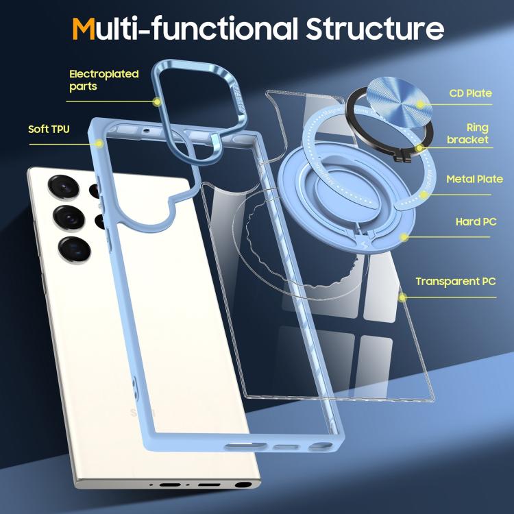 For Samsung Galaxy S26 Ultra 5G Magnetic Rotating Ring Holder Phone Case