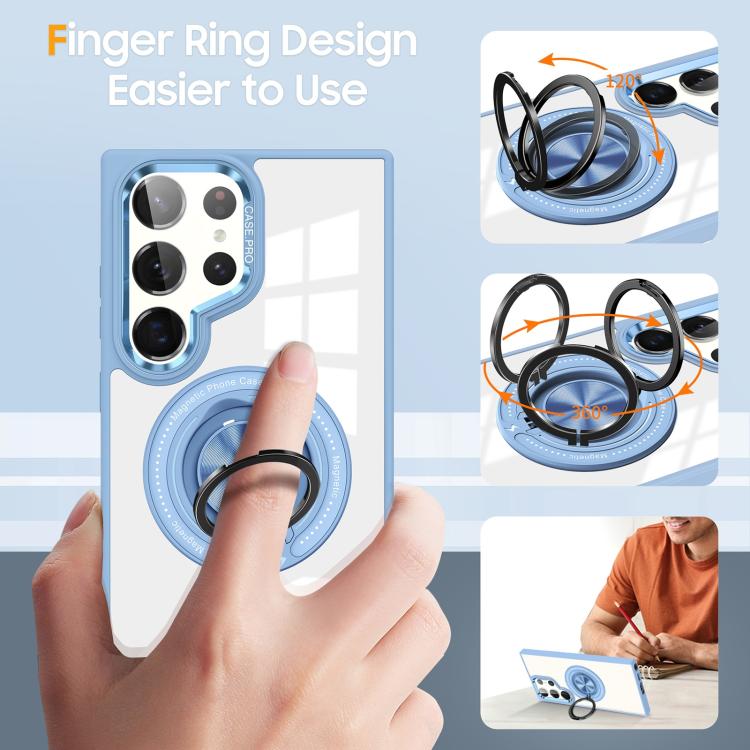 For Samsung Galaxy S26 Ultra 5G Magnetic Rotating Ring Holder Phone Case