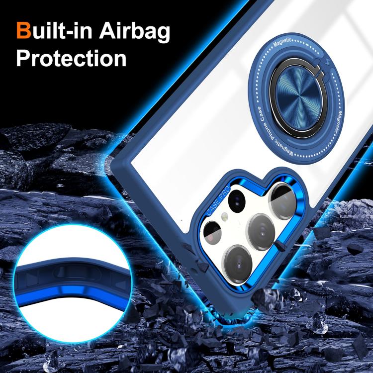 For Samsung Galaxy S26 Ultra 5G Magnetic Rotating Ring Holder Phone Case