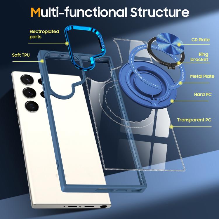 For Samsung Galaxy S26 Ultra 5G Magnetic Rotating Ring Holder Phone Case