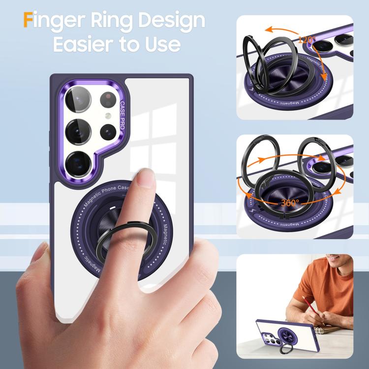 For Samsung Galaxy S26 Ultra 5G Magnetic Rotating Ring Holder Phone Case