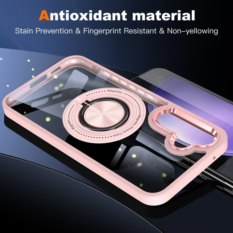 For Samsung Galaxy A55 Magnetic Rotating Ring Holder Phone Case