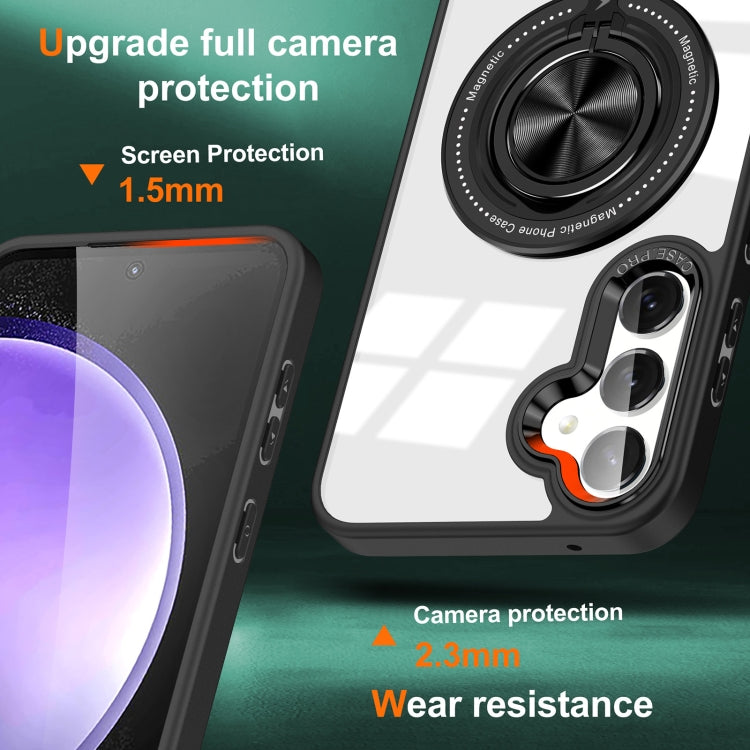 For Samsung Galaxy A55 Magnetic Rotating Ring Holder Phone Case