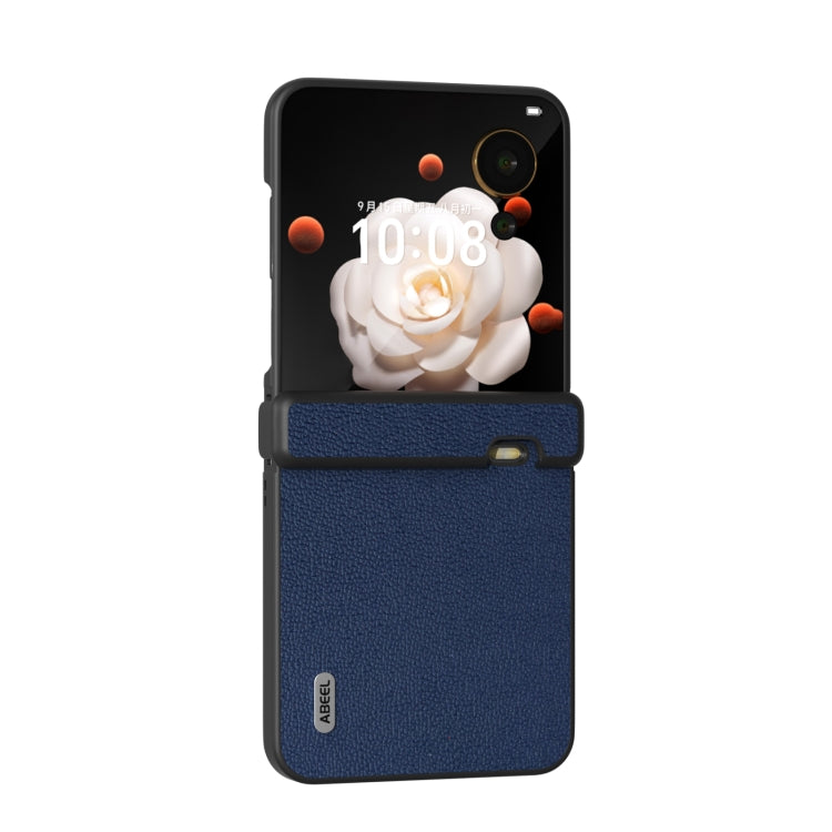 For Honor Magic V Flip ABEEL Three Parts Genuine Leather Luolai Series Phone Case