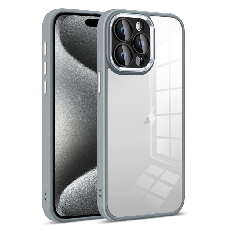 For iPhone 15 Pro Max Colorful Armor Lens Film Transparent Phone Case