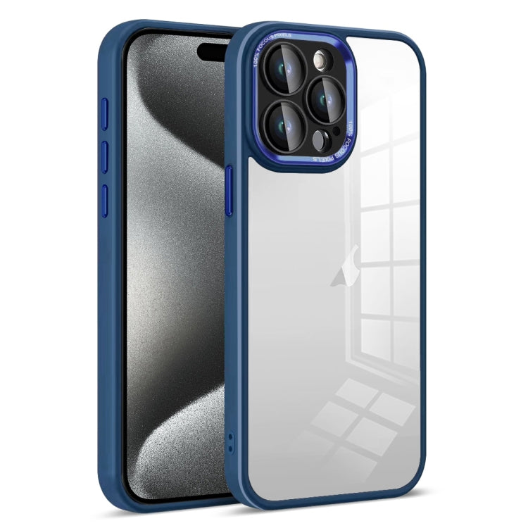 For iPhone 15 Pro Max Colorful Armor Lens Film Transparent Phone Case