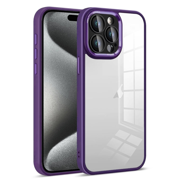 For iPhone 15 Pro Colorful Armor Lens Film Transparent Phone Case
