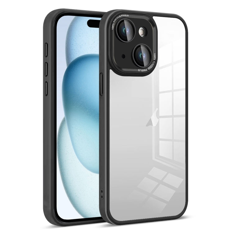 For iPhone 15 Plus Colorful Armor Lens Film Transparent Phone Case