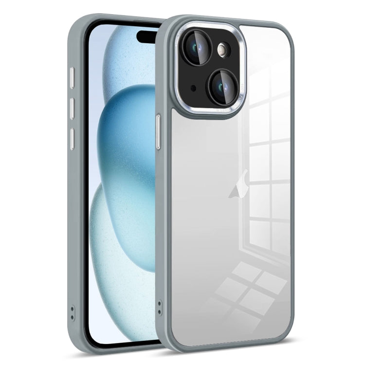 For iPhone 15 Plus Colorful Armor Lens Film Transparent Phone Case