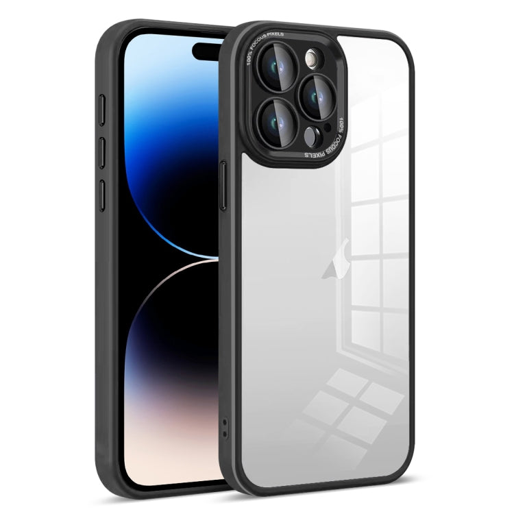 For iPhone 14 Pro Max Colorful Armor Lens Film Transparent Phone Case