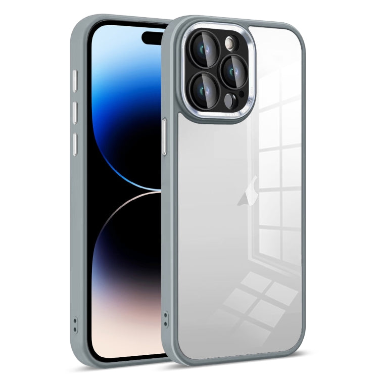 For iPhone 14 Pro Max Colorful Armor Lens Film Transparent Phone Case