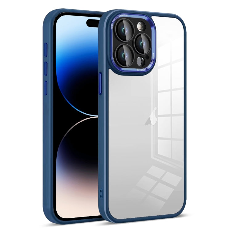 For iPhone 14 Pro Max Colorful Armor Lens Film Transparent Phone Case