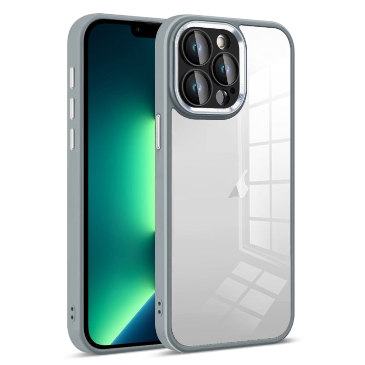 For iPhone 13 Pro Max Colorful Armor Lens Film Transparent Phone Case