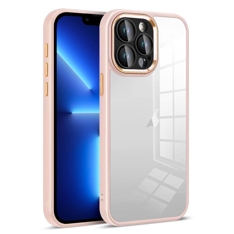 For iPhone 13 Pro Colorful Armor Lens Film Transparent Phone Case