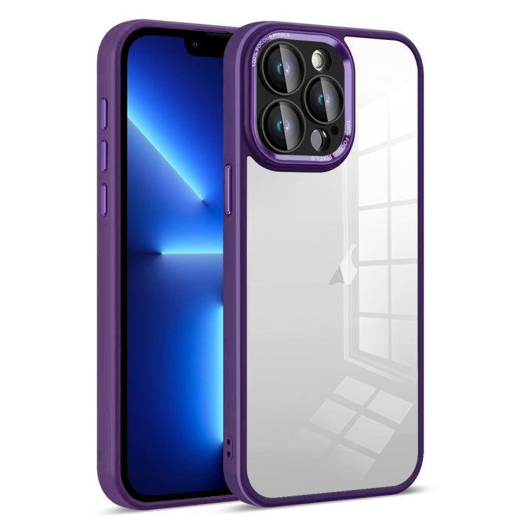 For iPhone 13 Pro Colorful Armor Lens Film Transparent Phone Case
