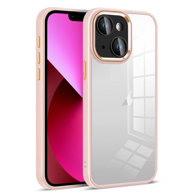 For iPhone 13 Colorful Armor Lens Film Transparent Phone Case