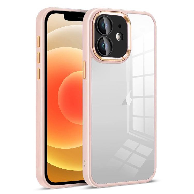 For iPhone 12 Colorful Armor Lens Film Transparent Phone Case